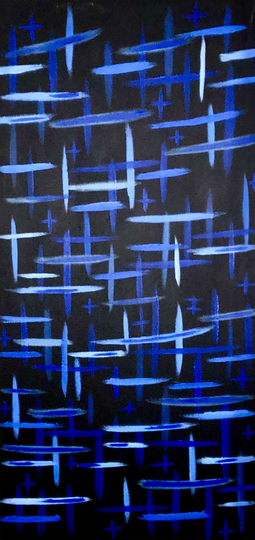 FIRE & RAIN (Black & Blue) - Philip Charles Williams