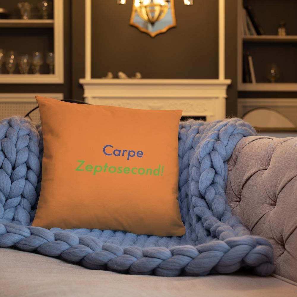 Cape Zeptosecond! (Orange) -Basic Pillow - Philip Charles Williams