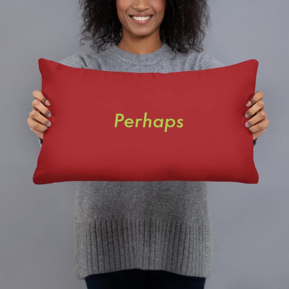 Perhaps (Red) - Basic Pillow - Philip Charles Williams