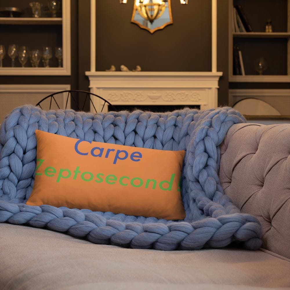 Cape Zeptosecond! (Orange) -Basic Pillow - Philip Charles Williams