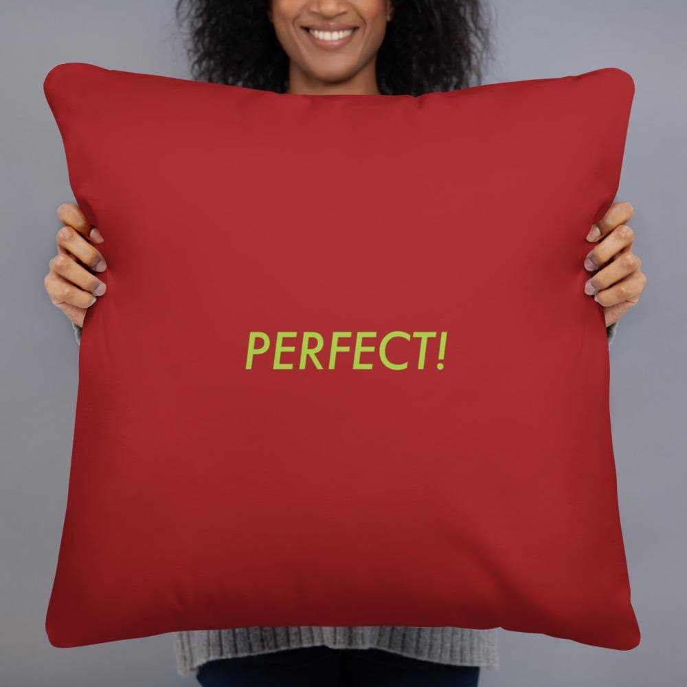 Perfect! (Red) - Basic Pillow - Philip Charles Williams