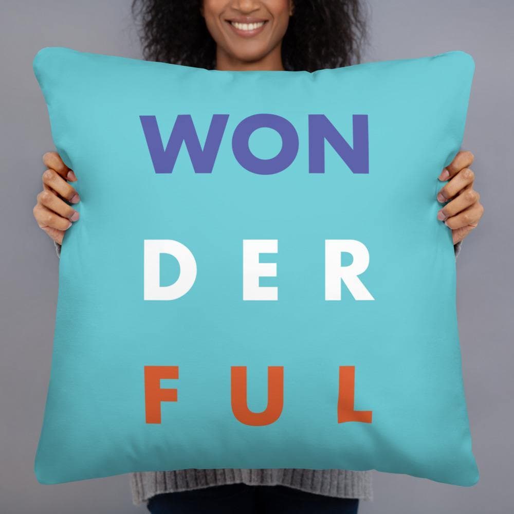 WON-DER-FUL (#2) Basic Pillow - Philip Charles Williams