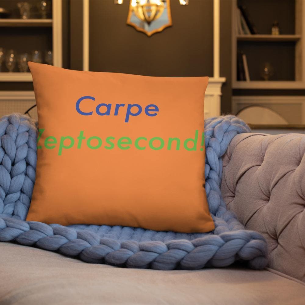 Cape Zeptosecond! (Orange) -Basic Pillow - Philip Charles Williams