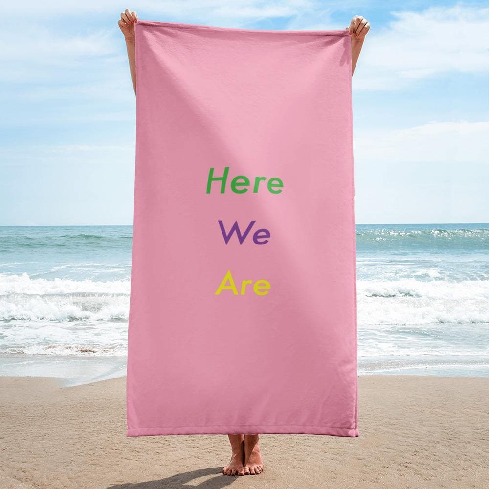 Here We Are (Pink) Towel - Philip Charles Williams