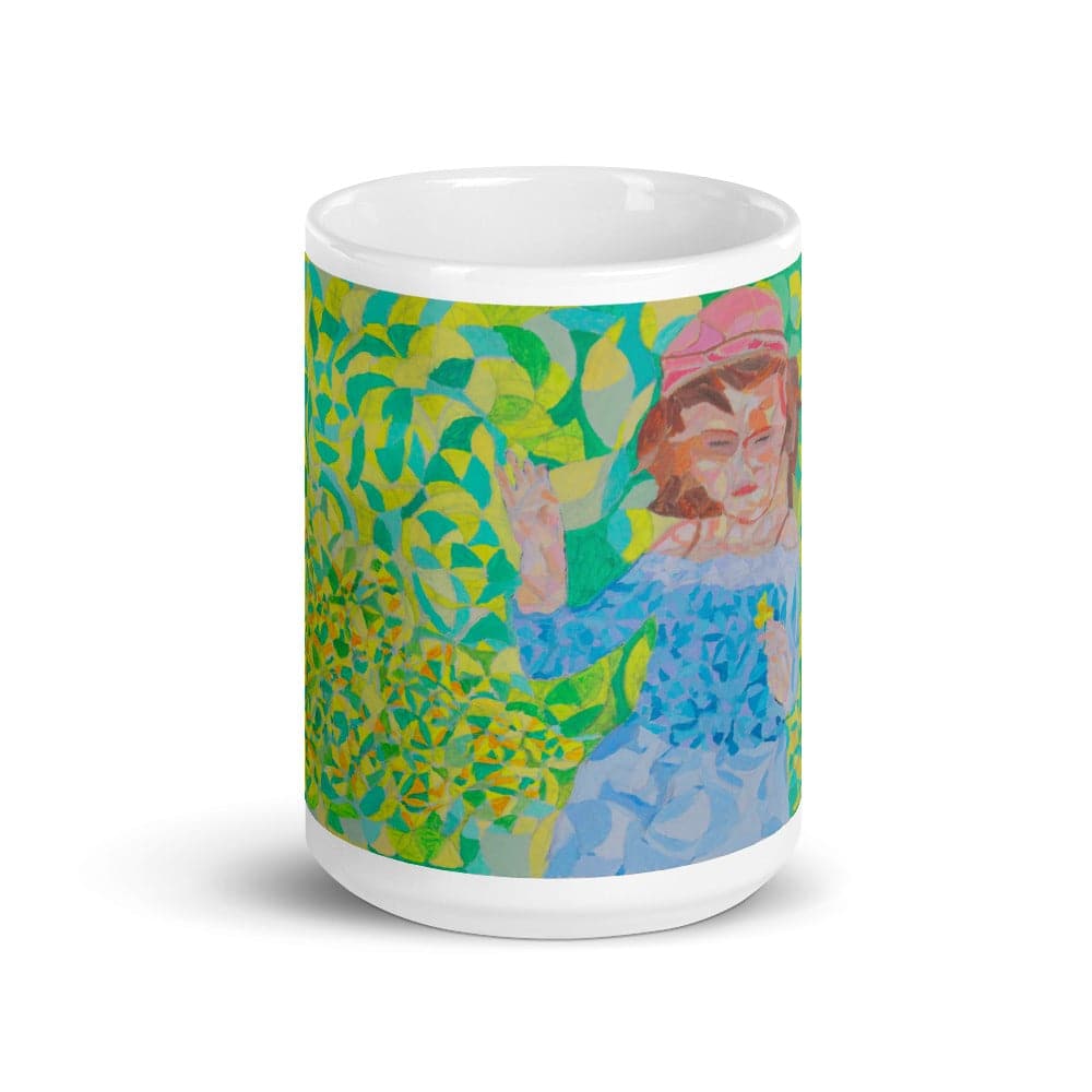 Counting the Daisies- white glossy mug